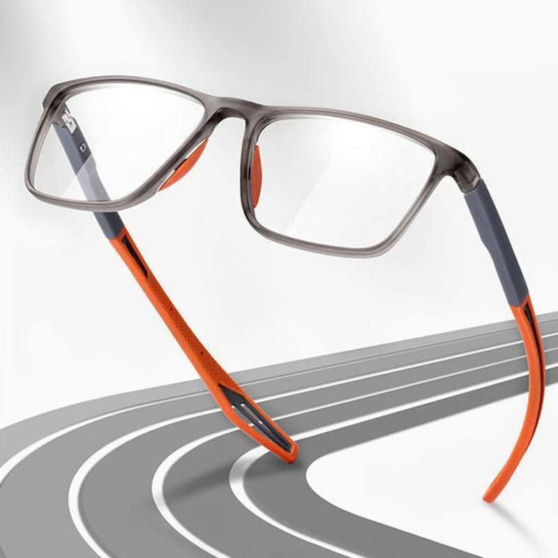 Reading Glasses Ultralight Polycarbonate with Non-Slip Temples Rectangular Frame Unisex for Reading Smartphone and Office Work
