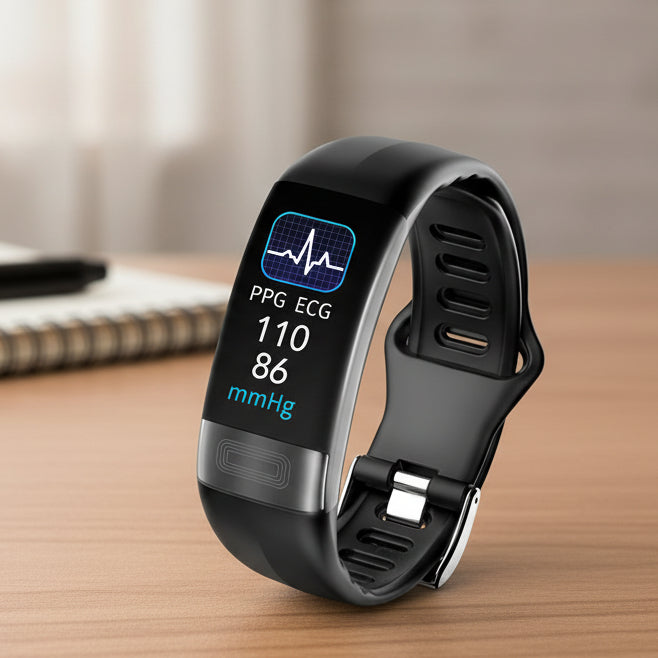 Fitness Smartwatch with ECG Heart Rate and Blood Pressure Measurement Sleep Tracking IP67 Water Resistant USB Direct Charging up to 10 Days Battery Life