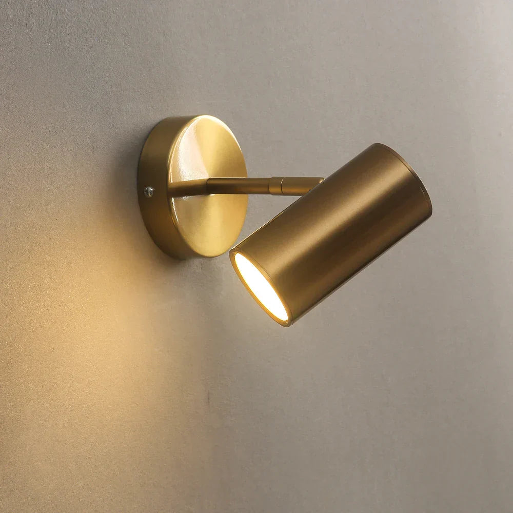 Bolania | Wandleuchte - Moderne LED-Lampe in gebürstetem Gold - Verstellbar