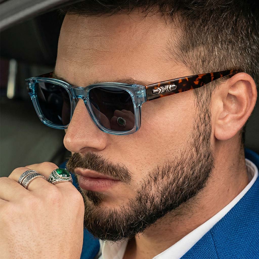 Polarized Sunglasses with UV400 Protection, Square Shape, Lightweight Plastic Frame, Unisex