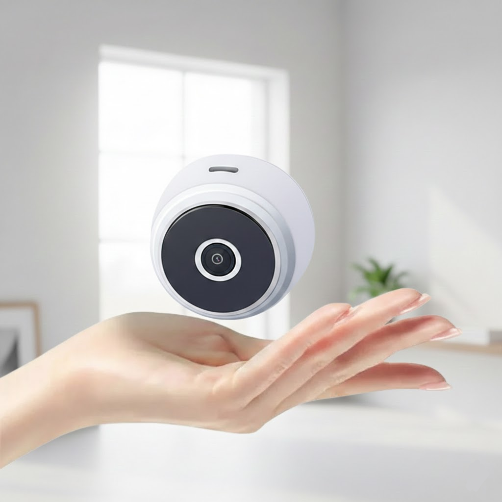 Mini WiFi Surveillance Camera with Night Vision and Motion Detection, 150° Wide Angle, Live Access via App