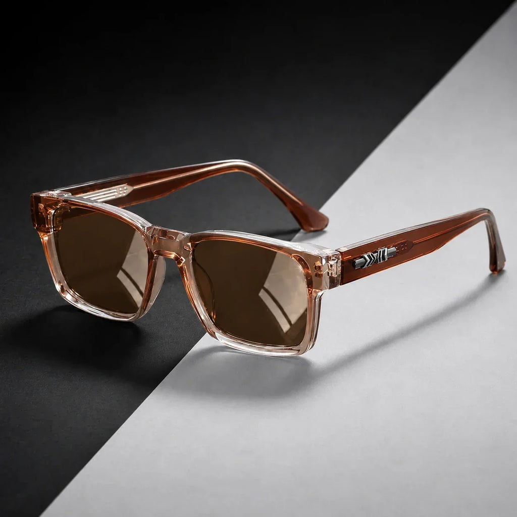 Polarized Sunglasses with UV400 Protection, Square Shape, Lightweight Plastic Frame, Unisex