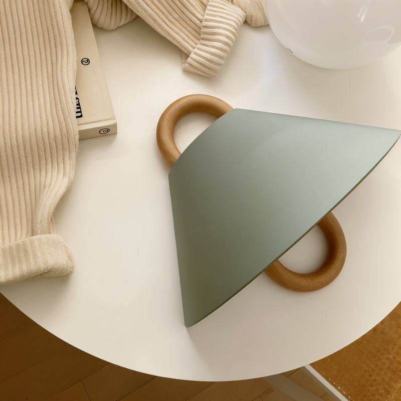 Bolania | Wandleuchte - Holz & Textil - Minimalistisches Vintage Design - Warmes diffuses Licht