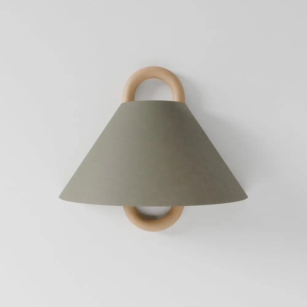 Bolania | Wandleuchte - Holz & Textil - Minimalistisches Vintage Design - Warmes diffuses Licht