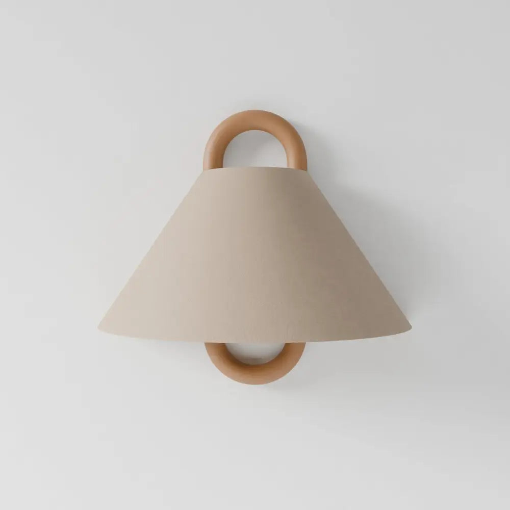 Bolania | Wandleuchte - Holz & Textil - Minimalistisches Vintage Design - Warmes diffuses Licht