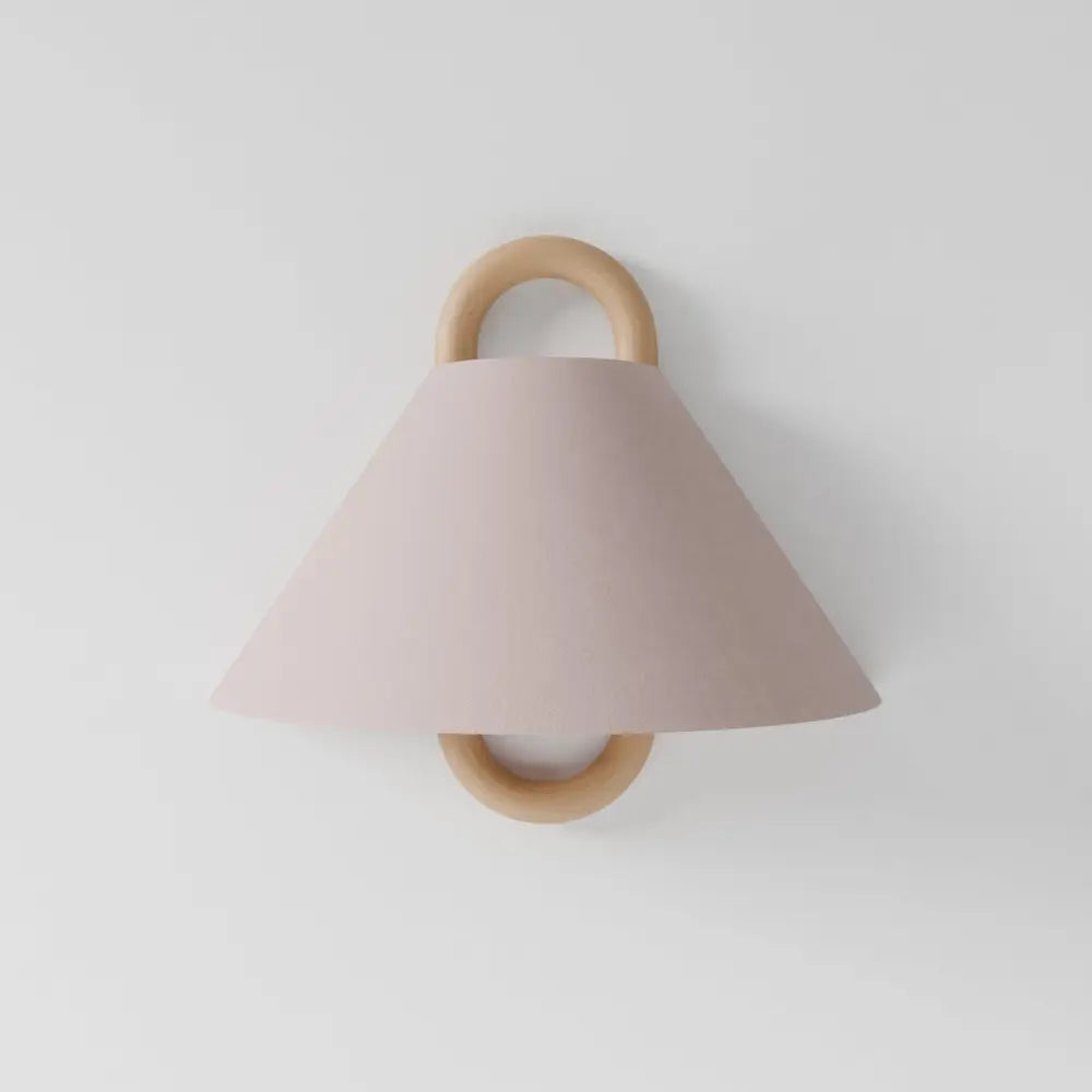 Bolania | Wandleuchte - Holz & Textil - Minimalistisches Vintage Design - Warmes diffuses Licht
