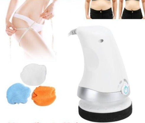 Akku - Massagegerät mit Rotierendem Massagekopf Mehreren Stufen und Frottee - Aufsatz für Nacken Rücken und Beine - Bolania