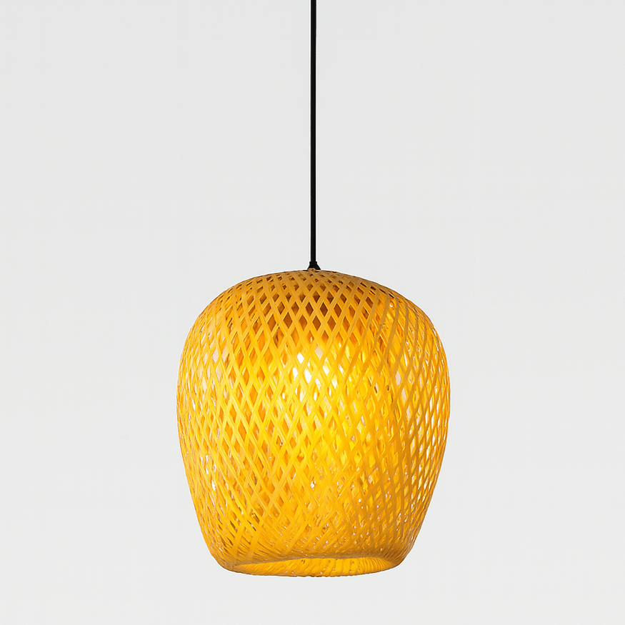 Bolania | Hängeleuchte - Handgeflochtener Bambus - Elegante orientalische Ambientebeleuchtung