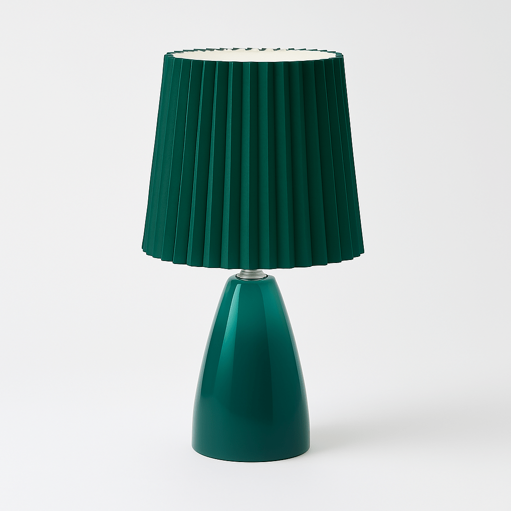 Bolania | Tischleuchte - Mid-Century - Plissierter Schirm & LED-Beleuchtung