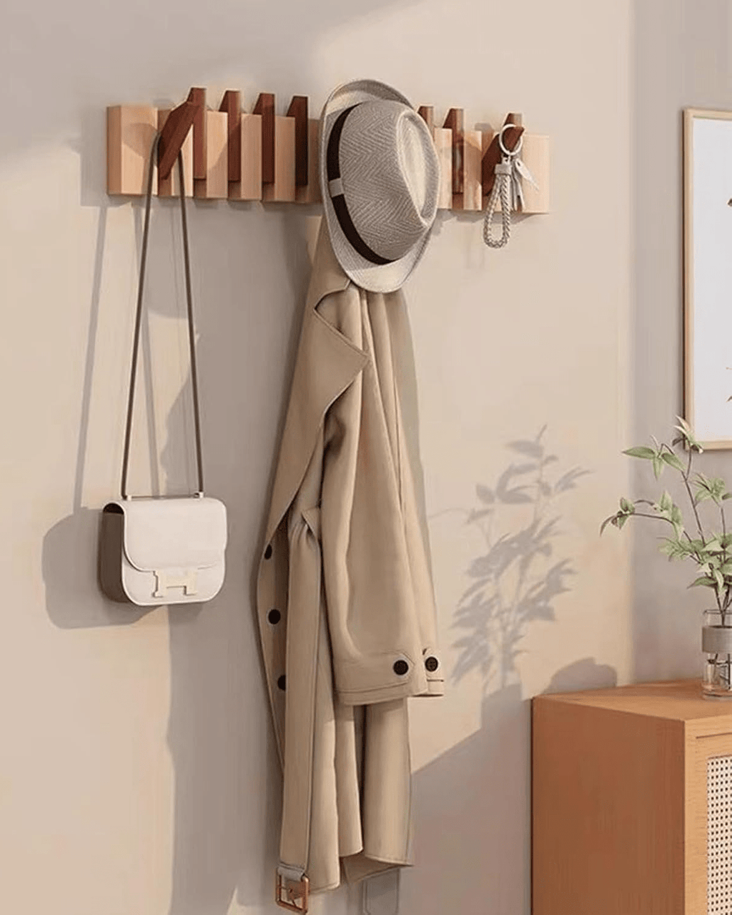 Arboria Wandhaken – Edle Holzleiste für Stilvolles Aufbewahren - Bolania