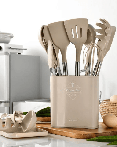 Arvella Épure – Edles Silikon - Küchenhelfer - Set im Minimalistischen Stil - Bolania