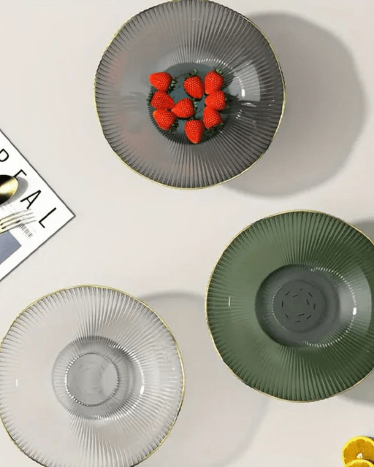 Aurélia Chic – Elegante Obstschale mit Goldakzent - Bolania