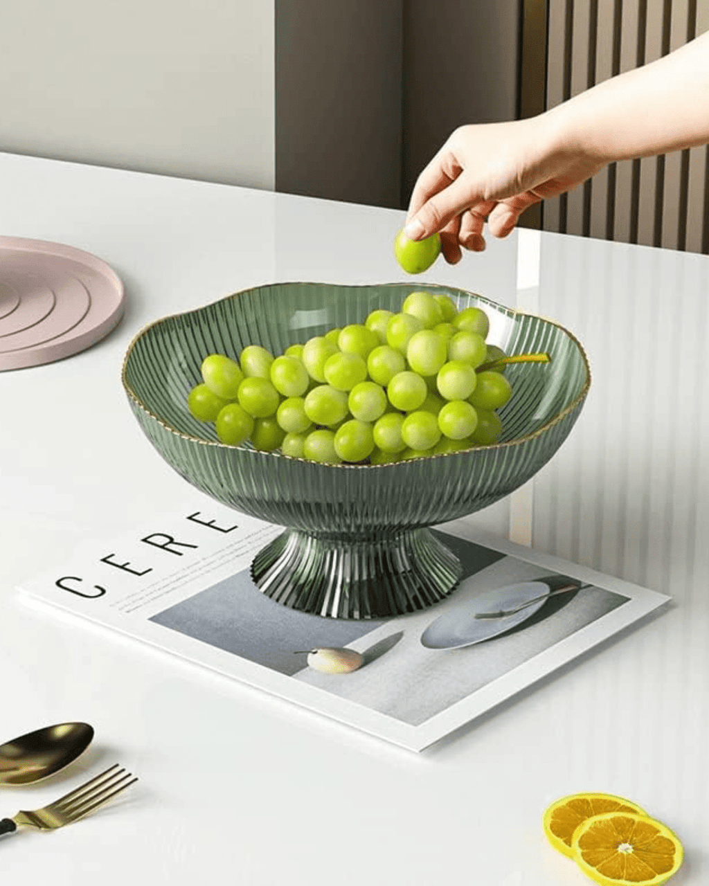 Aurélia Chic – Elegante Obstschale mit Goldakzent - Bolania