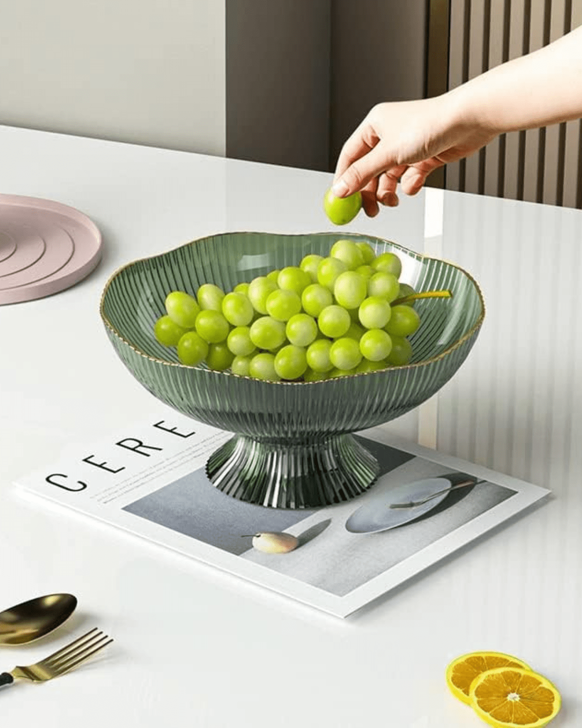 Aurélia Chic – Elegante Obstschale mit Goldakzent - Bolania