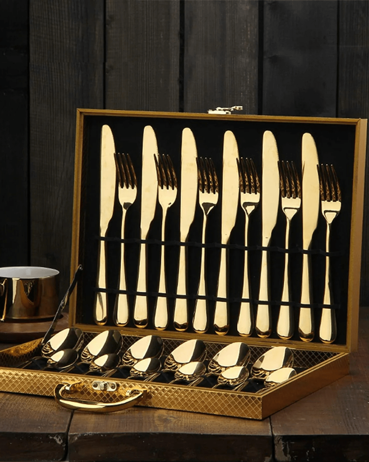 Aurelia Luxe – Edles Besteckset mit Goldfinish - Bolania