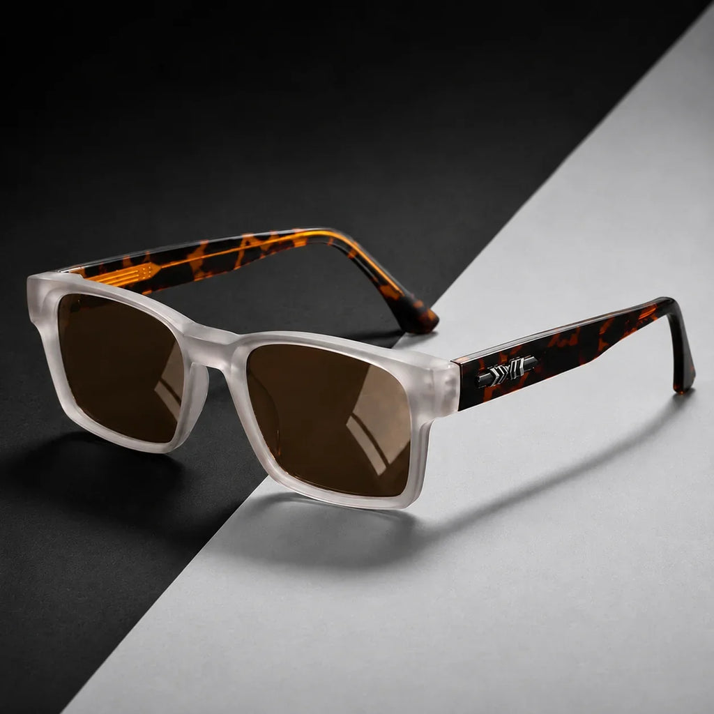Polarized Sunglasses with UV400 Protection, Square Shape, Lightweight Plastic Frame, Unisex