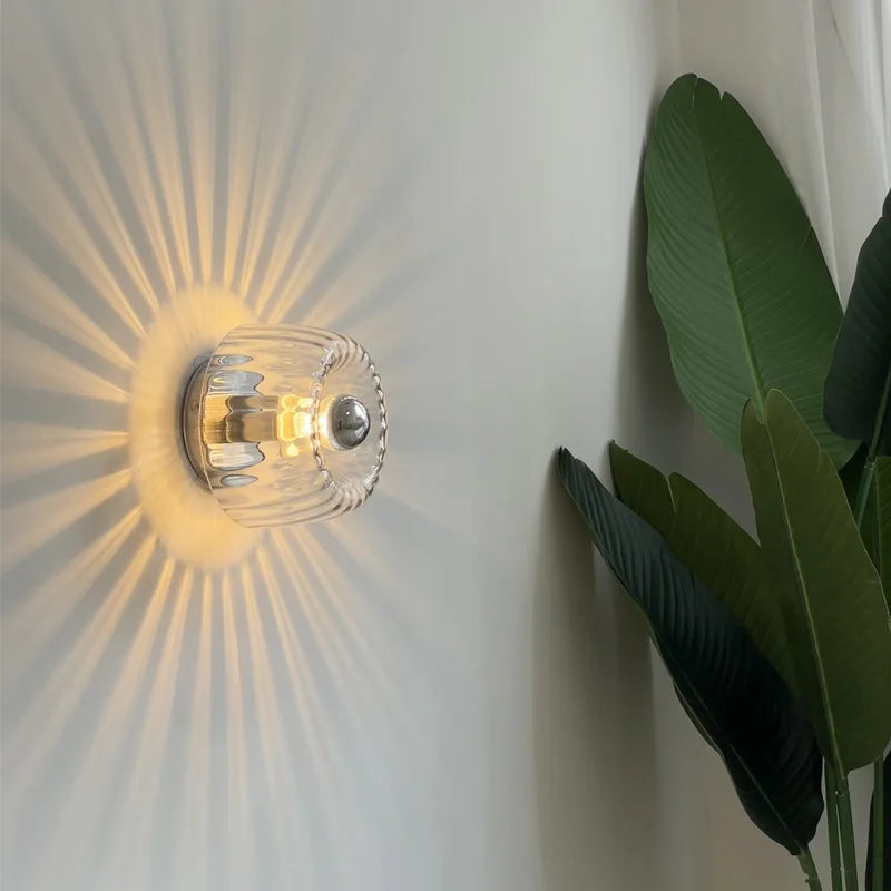 Bolania | Wandleuchte - Zeitgenössische Lampe aus nordischem Glas und Metall