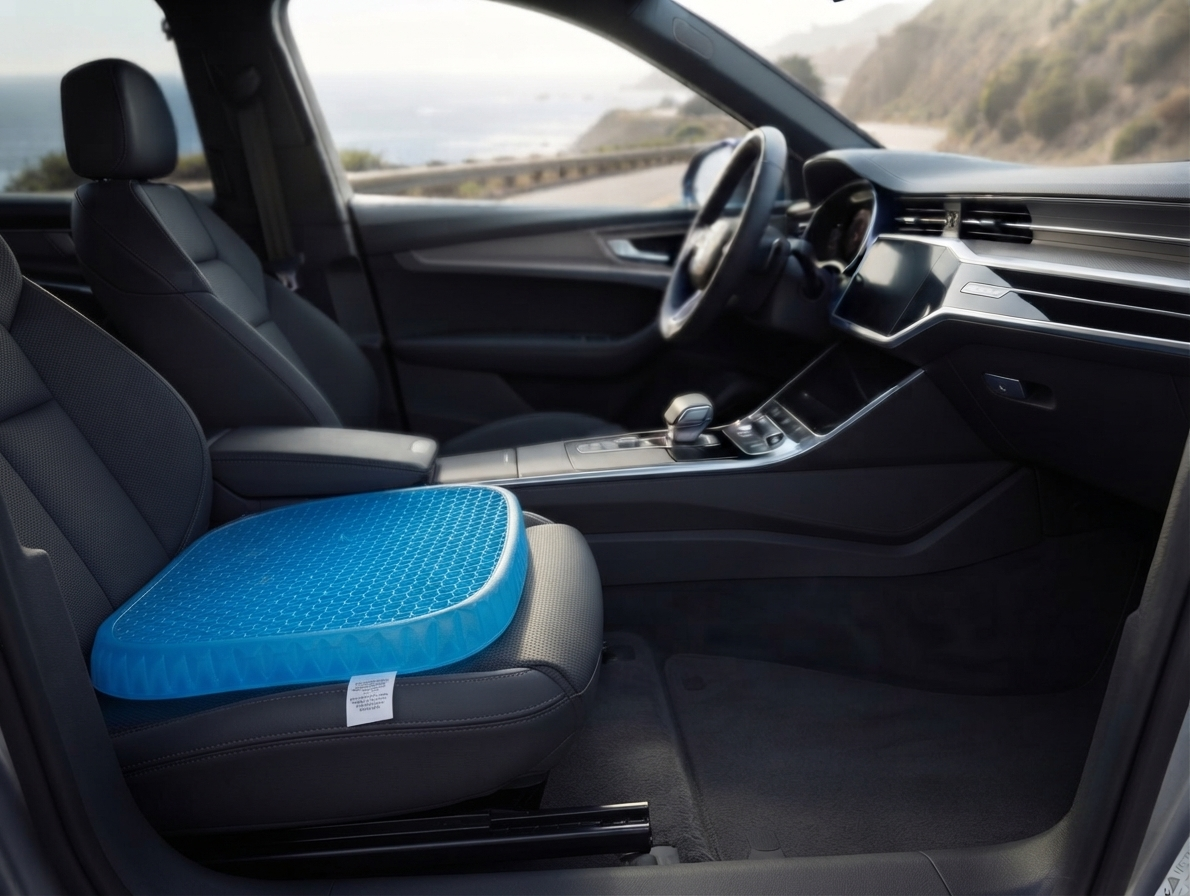 Gel Seat Cushion with Honeycomb Structure for Pressure Relief During Prolonged Sitting Suitable for Office Chairs, Cars, and Wheelchairs