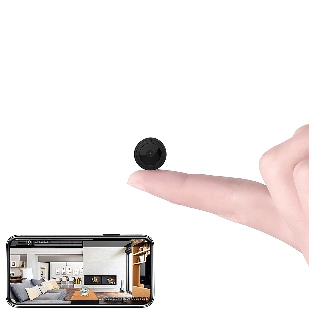 Mini WiFi Surveillance Camera with Night Vision and Motion Detection, 150° Wide Angle, Live Access via App