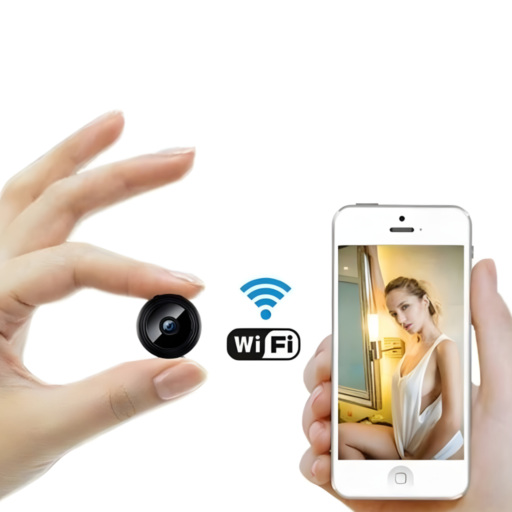Mini WiFi Surveillance Camera with Night Vision and Motion Detection, 150° Wide Angle, Live Access via App