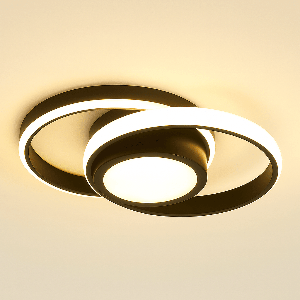 Bolania | Deckenleuchte - Doppelter LED - Ring - Minimalistisches Design - Moderne Beleuchtungseinrichtung - Bolania