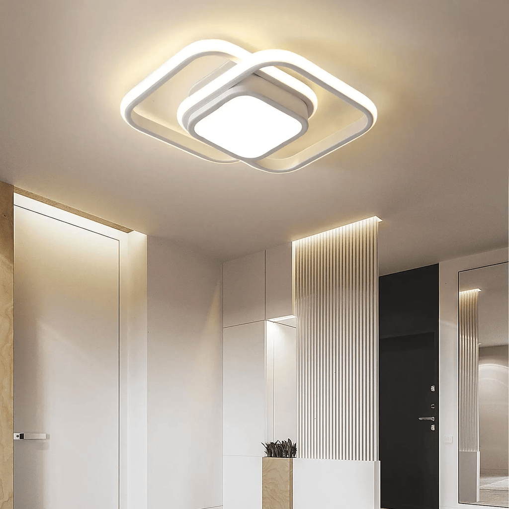 Bolania | Deckenleuchte - Doppelter LED - Ring - Minimalistisches Design - Moderne Beleuchtungseinrichtung - Bolania