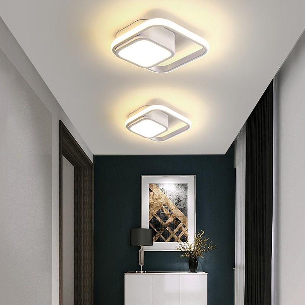 Bolania | Deckenleuchte - Doppelter LED - Ring - Minimalistisches Design - Moderne Beleuchtungseinrichtung - Bolania