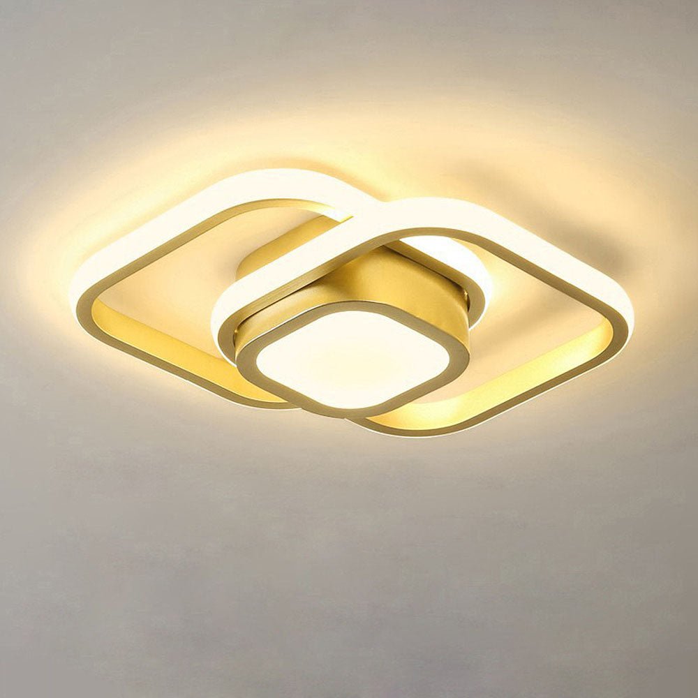 Bolania | Deckenleuchte - Doppelter LED - Ring - Minimalistisches Design - Moderne Beleuchtungseinrichtung - Bolania