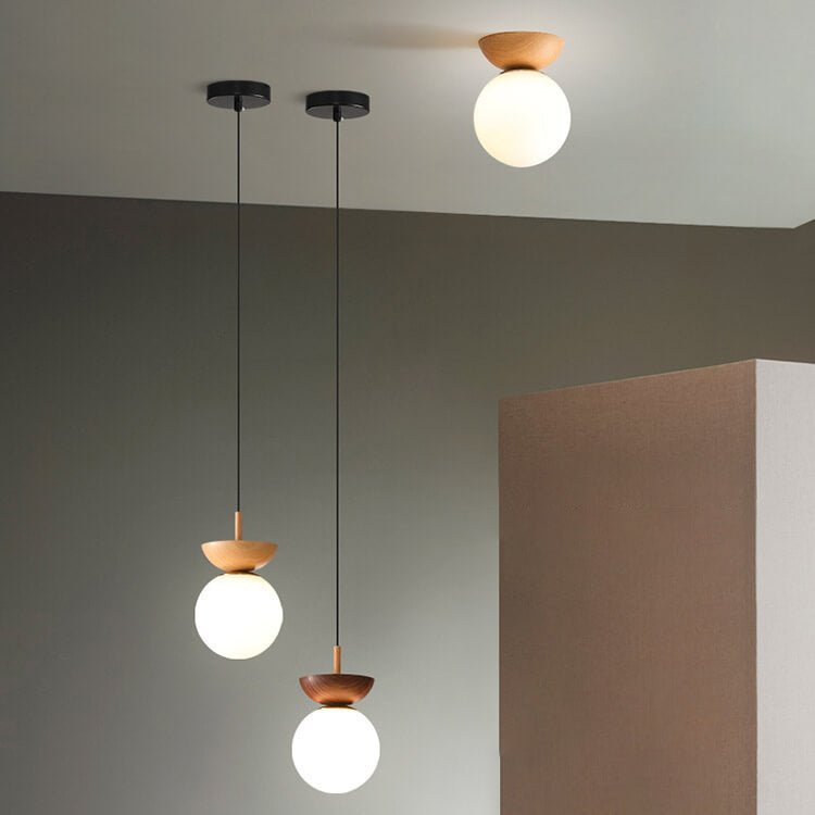 Bolania | Hängelampe - Elegante japanische Zen - Beleuchtung aus Holz - Bolania