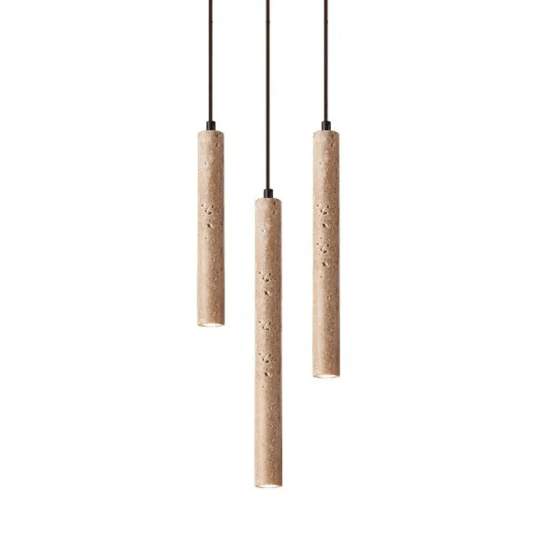 Bolania | Hängelampe - Minimalistischer LED - Kronleuchter Travertin Design - Bolania
