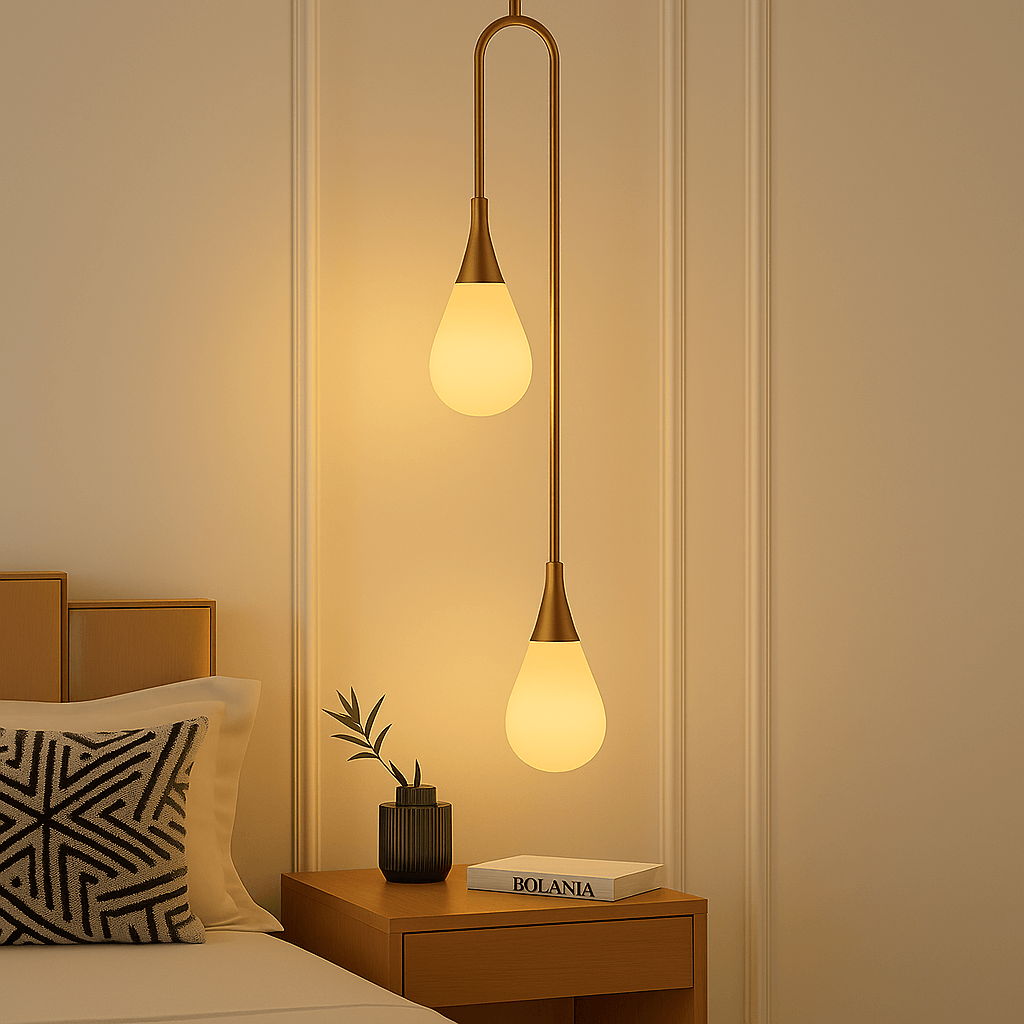 Bolania | Moderne Pendelleuchte - Tropfenförmig für Wohnzimmer und Schlafzimmer - Bolania