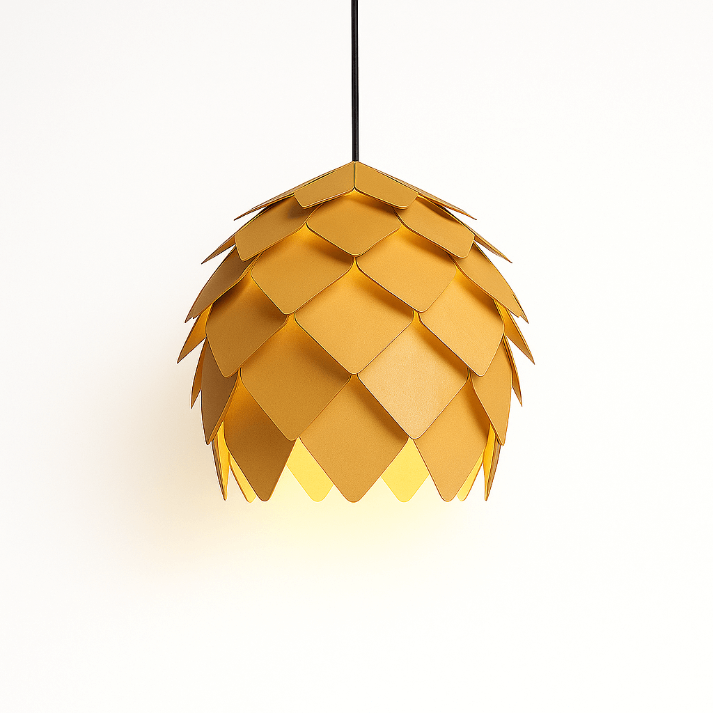 Bolania | Pendelleuchte - Pinienzapfen Design - Natürliche Holzleuchte - Bolania