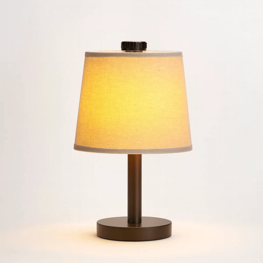 Bolania | Tischlampe - Dimmbare Minimalistische Lampe aus Holz - Wiederaufladbar - Bolania