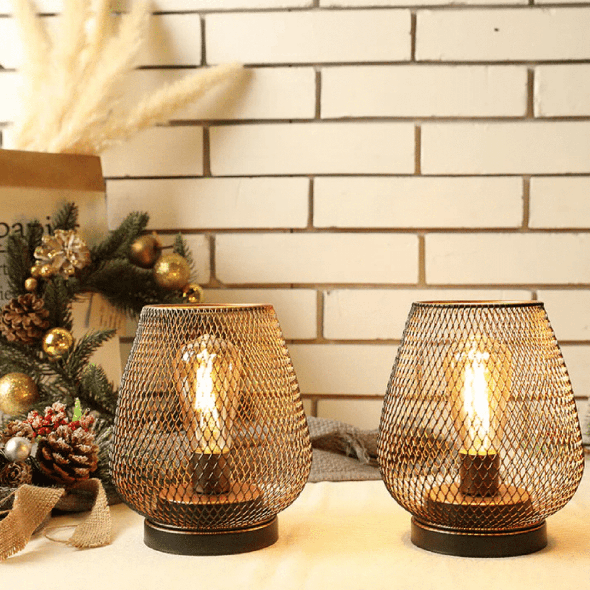 Bolania | Tischleuchte - Kabellose LED - Metall - Laterne - Bolania