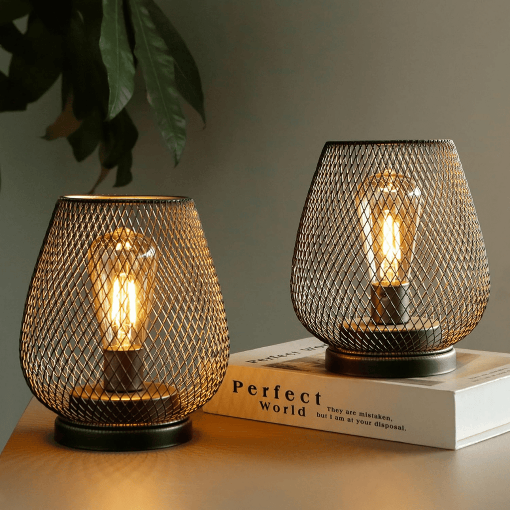 Bolania | Tischleuchte - Kabellose LED - Metall - Laterne - Bolania