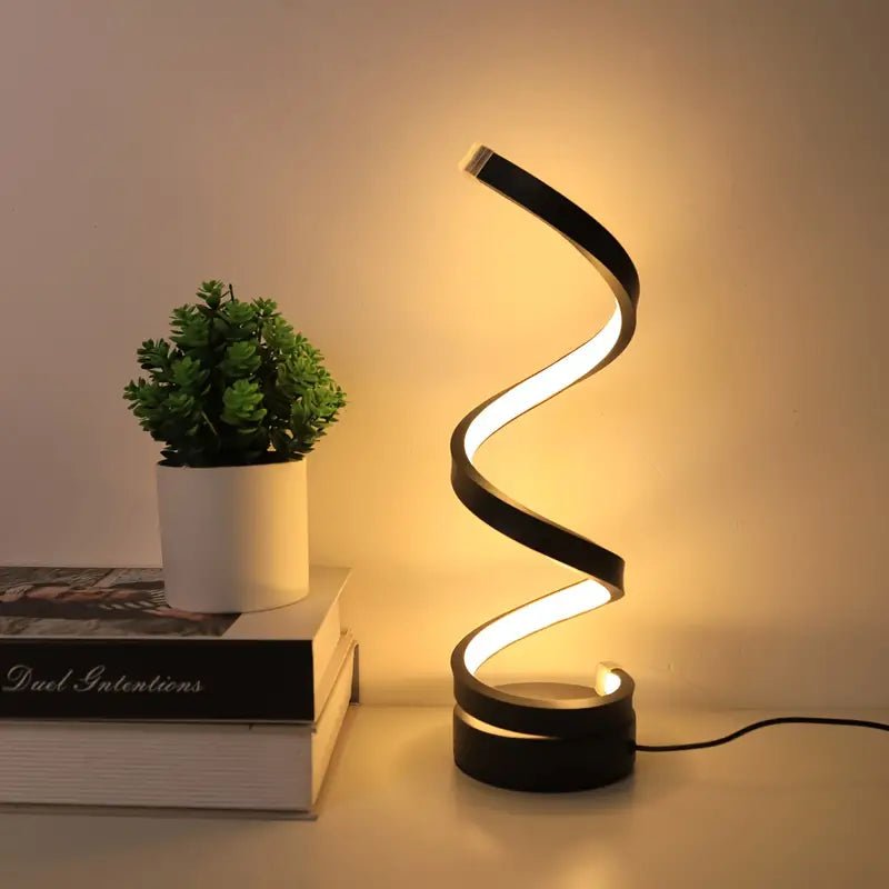 Bolania | Tischleuchte - LED - Spirale - Dimmbares modernes Design für stilvolle Beleuchtung - Bolania