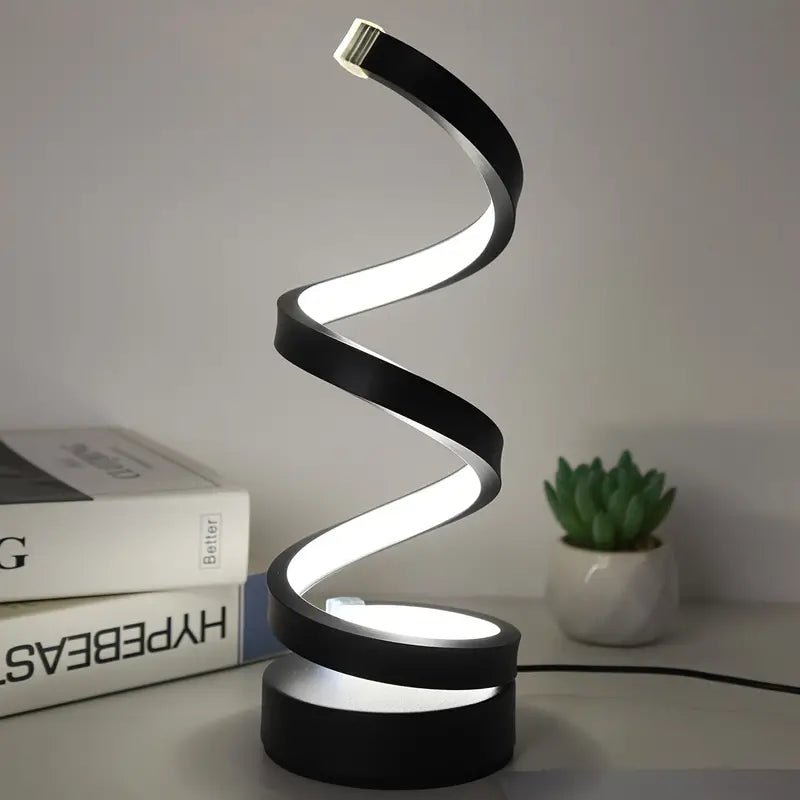 Bolania | Tischleuchte - LED - Spirale - Dimmbares modernes Design für stilvolle Beleuchtung - Bolania