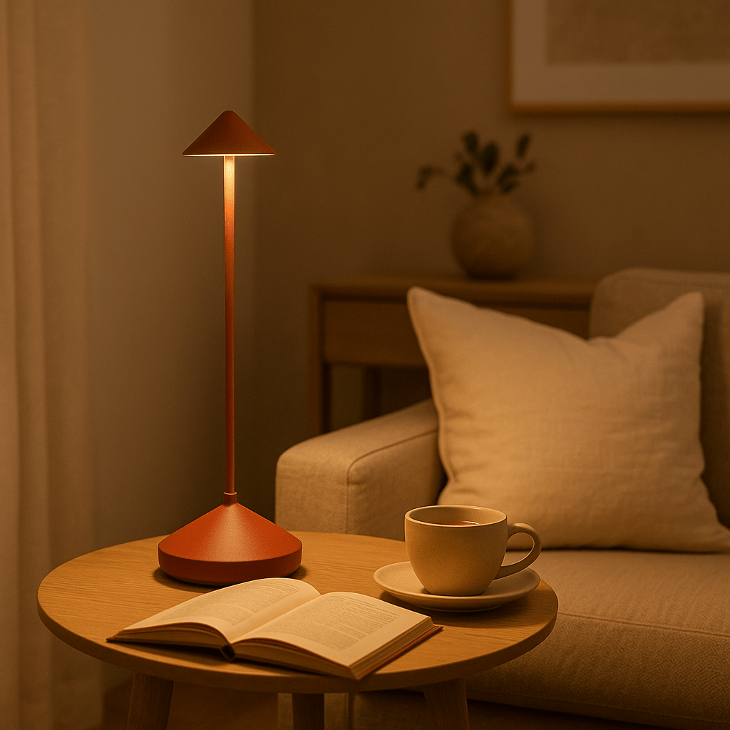 Bolania | Tischleuchte – Minimalistische LED - Beleuchtung, wasserdicht, dimmbar und kabellos - Bolania