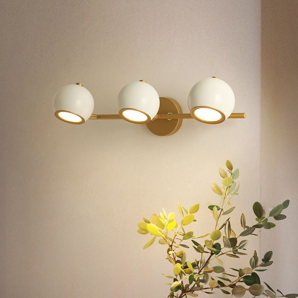 Bolania | Wandleuchte - Elegantes kugelförmiges Design mit goldenen Akzenten - Modernes Dekor - Bolania