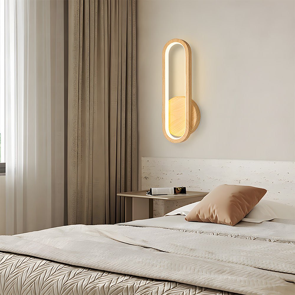 Bolania | Wandleuchte - Holz - Stilvolle LED Leuchte für Wohnzimmer Dekoration - Bolania
