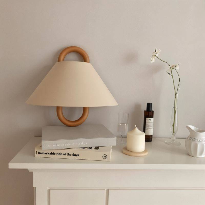 Bolania | Wandleuchte - Holz & Textil - Minimalistisches Vintage Design - Warmes diffuses Licht - Bolania