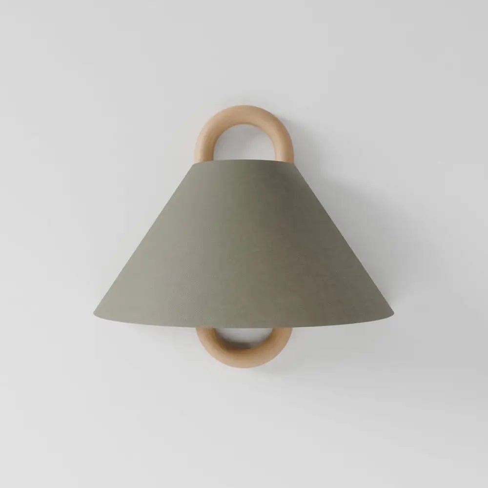 Bolania | Wandleuchte - Holz & Textil - Minimalistisches Vintage Design - Warmes diffuses Licht - Bolania