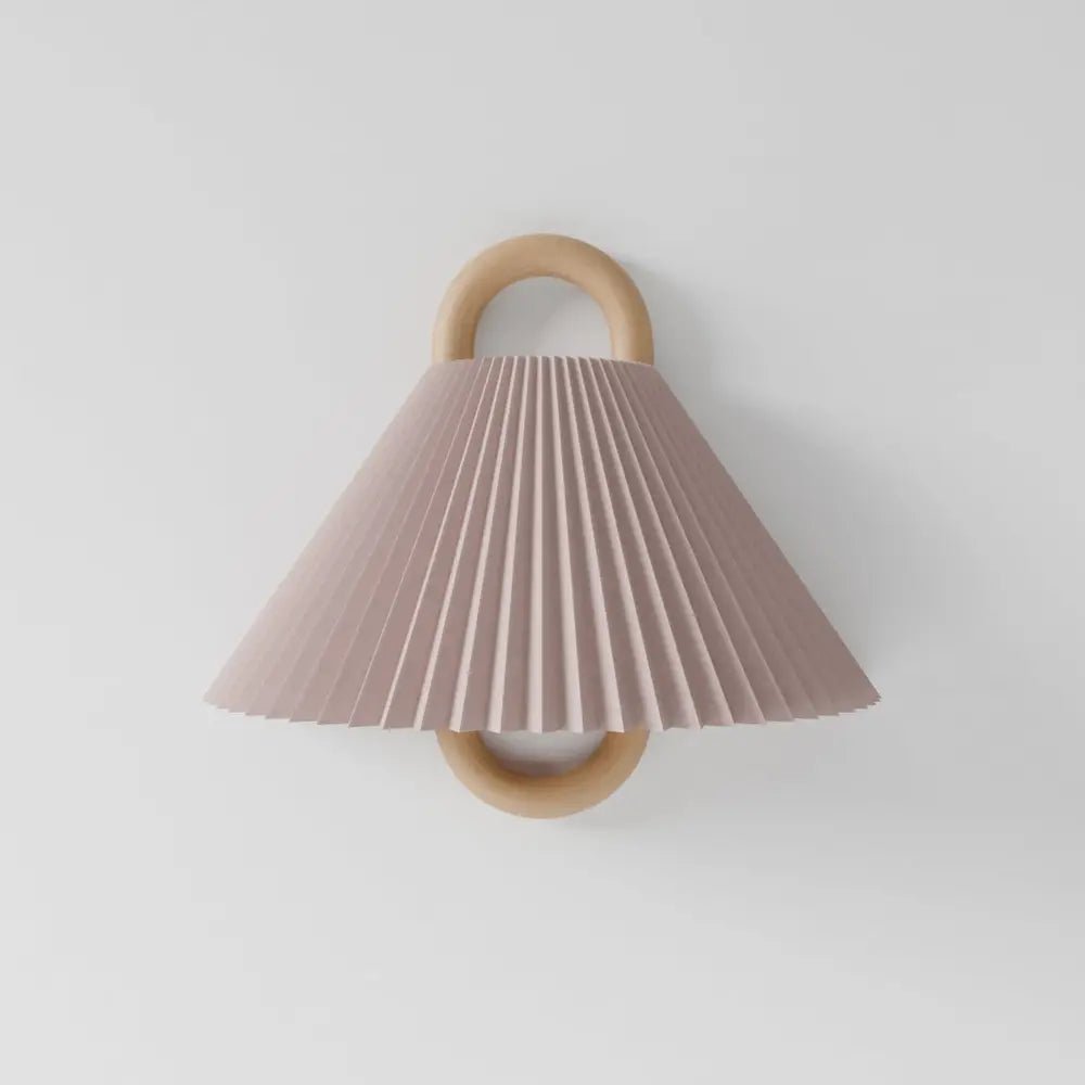 Bolania | Wandleuchte - Holz & Textil - Minimalistisches Vintage Design - Warmes diffuses Licht - Bolania