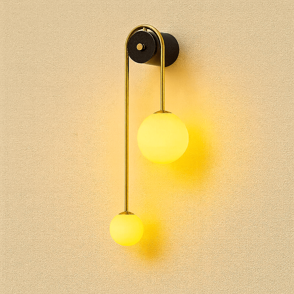 Bolania | Wandleuchte - Modernes Bogen - Design mit Glasschirm - Bolania