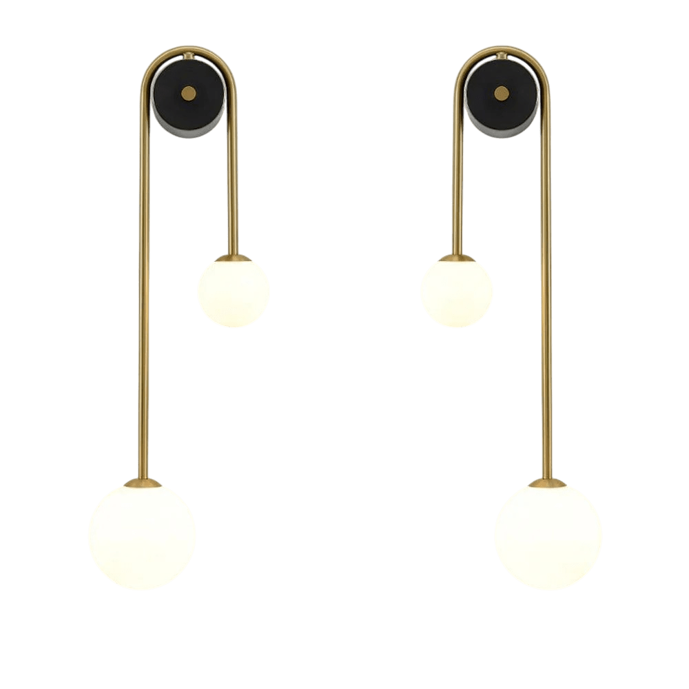 Bolania | Wandleuchte - Modernes Bogen - Design mit Glasschirm - Bolania