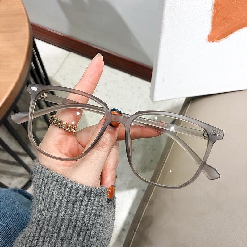 Brille bei Kurzsichtigkeit mit Dioptrien Quadratischer Rahmen Blaulichtfilter Anti - Reflex Klare Gläser Unisex von 0 bis - 4,0 - Bolania