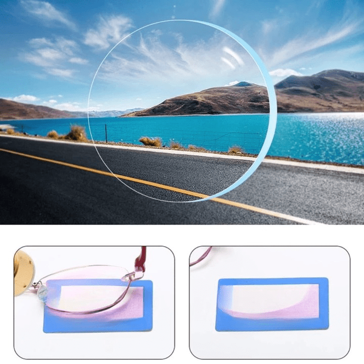 Brille bei Kurzsichtigkeit mit Dioptrien Quadratischer Rahmen Blaulichtfilter Anti - Reflex Klare Gläser Unisex von 0 bis - 4,0 - Bolania