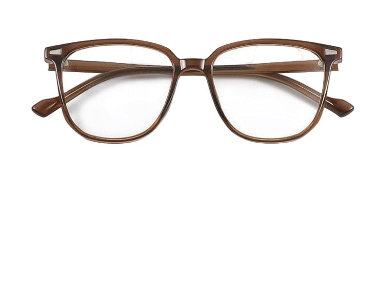 Brille bei Kurzsichtigkeit mit Dioptrien Quadratischer Rahmen Blaulichtfilter Anti - Reflex Klare Gläser Unisex von 0 bis - 4,0 - Bolania