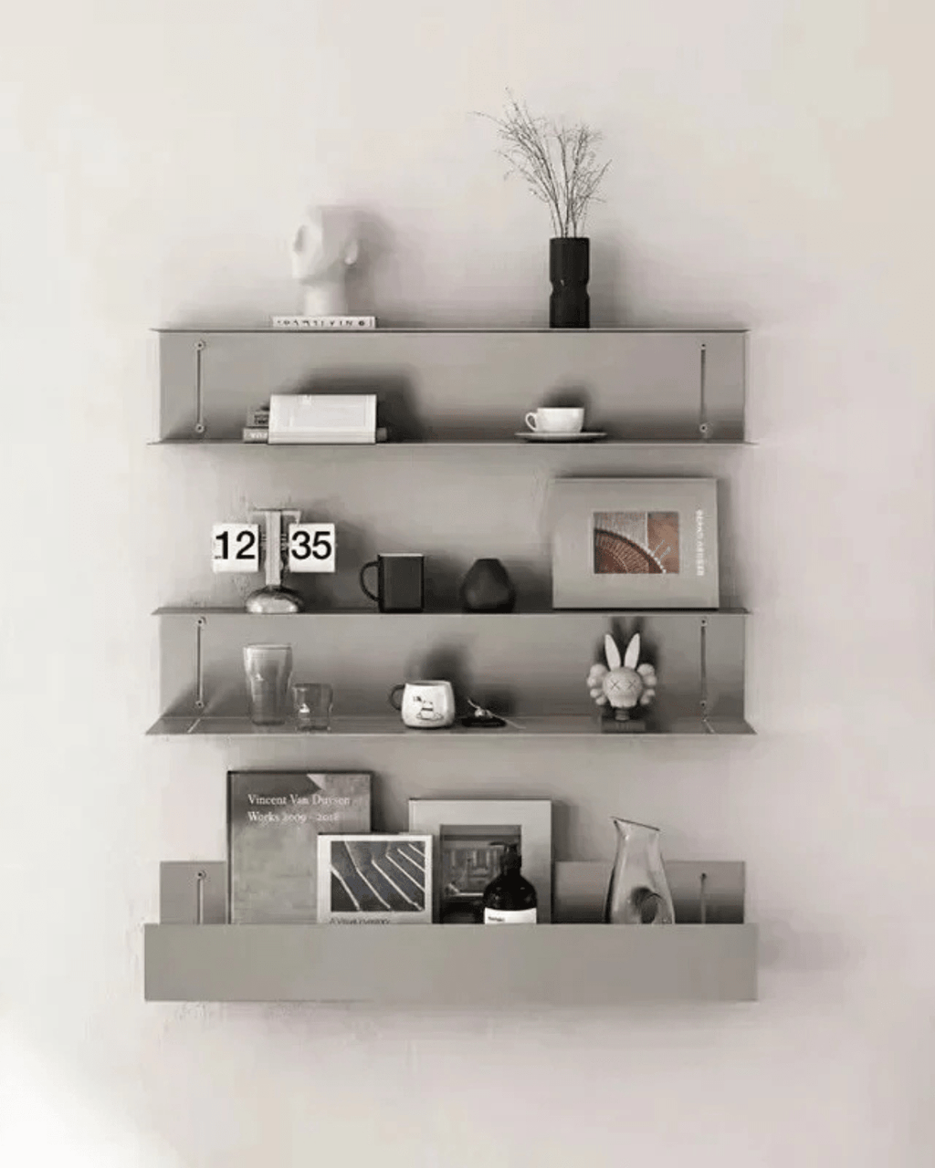 Calmara – Elegantes Wandregal aus Edelstahl - Bolania