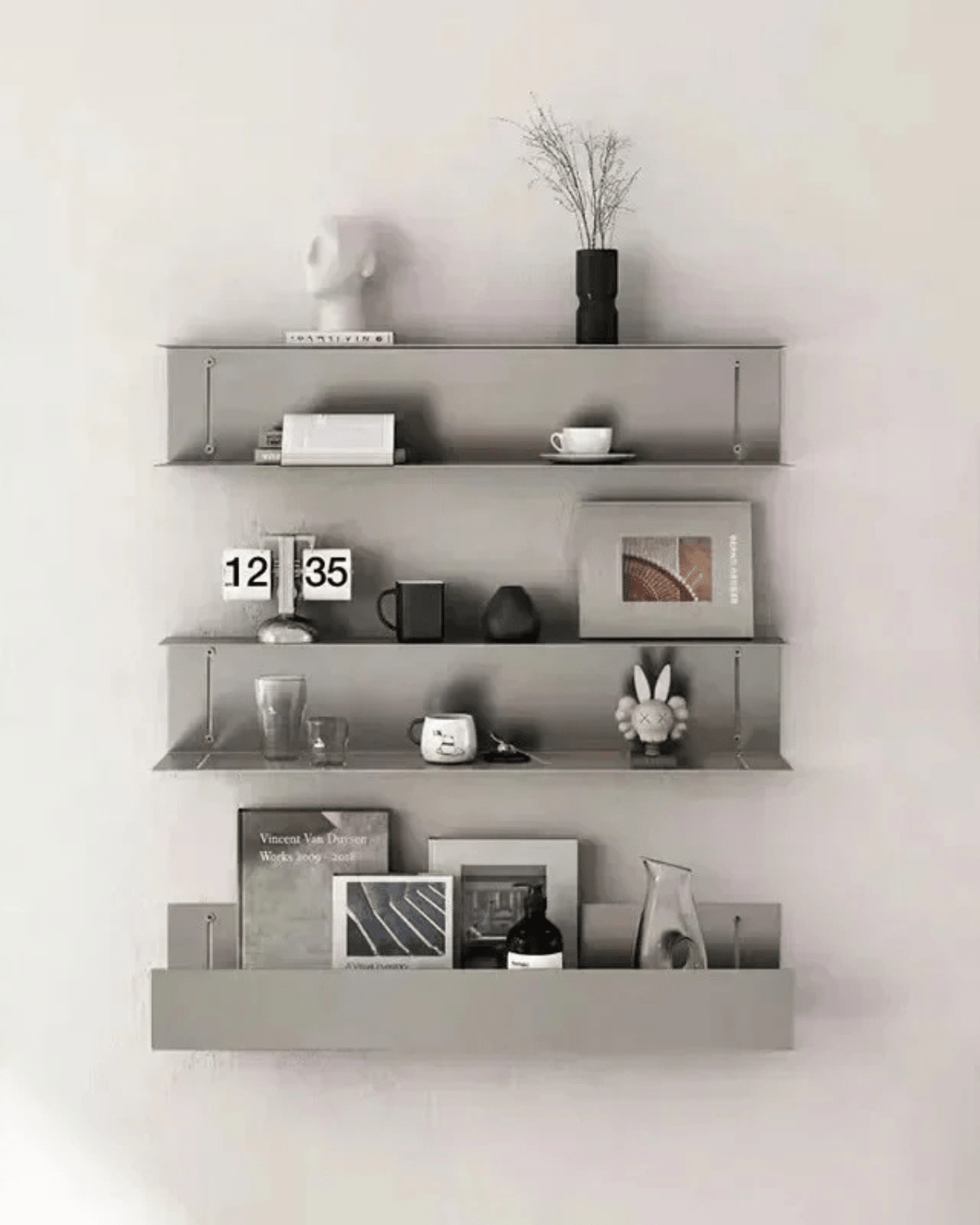 Calmara – Elegantes Wandregal aus Edelstahl - Bolania